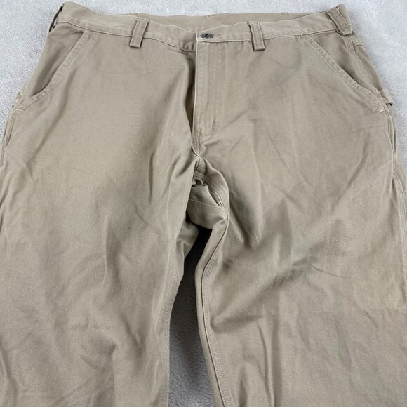 Duluth Men's Khaki Carpenter Pants 40x28 100% Cotton Preppy - Picture 5 of 8